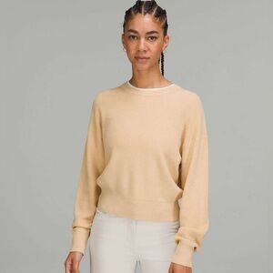 lululemon athletica Cream Crew Neck Sweater